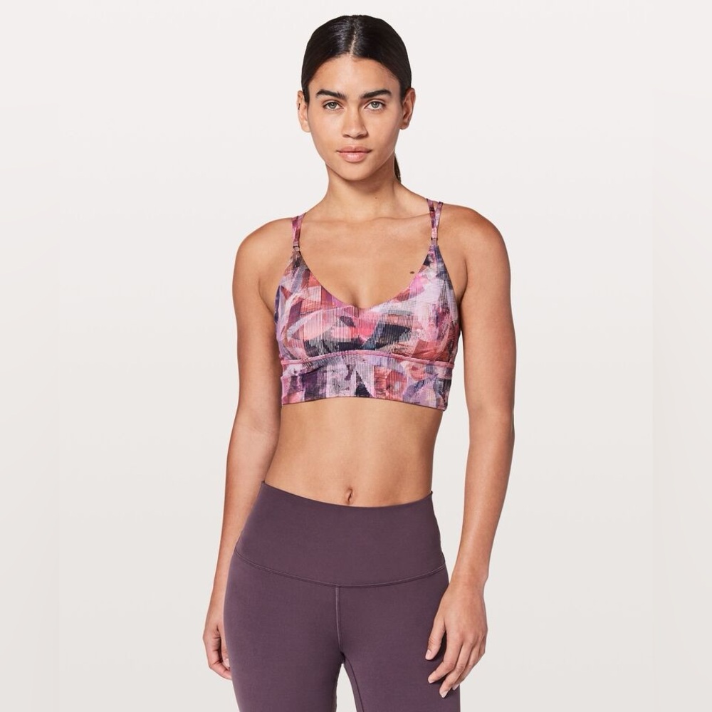 Lululemon Uncaged Abstract Design Sports Bra Sz6/S